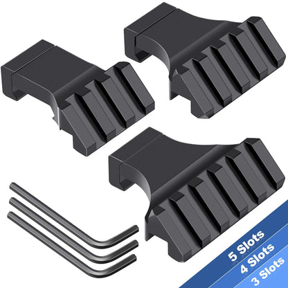 LONSEL 45° Picatinny Offset Rail Mount, 3 4 5 Slots 45 Degree Black