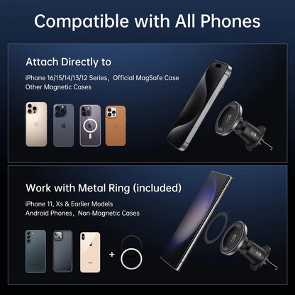 SYNCWIRE Mobile Phone Holder Car for MagSafe Universal Black