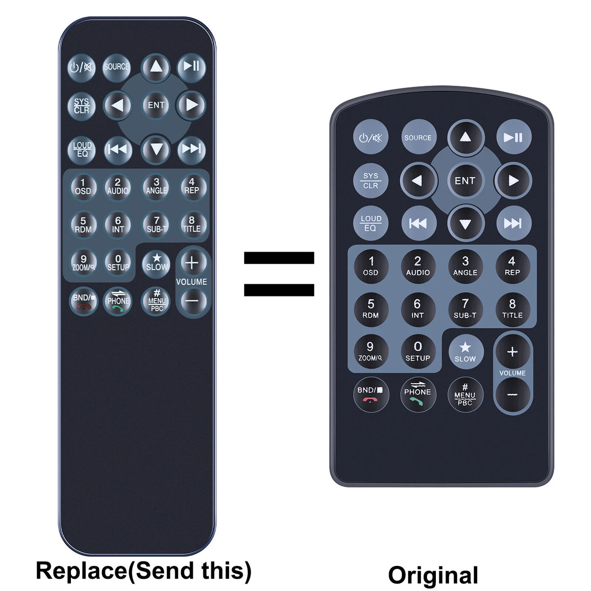 Remote Control For Creasono Double DIN Radio: 2-DIN MP3 Car Radio