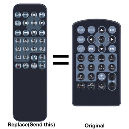 Remote Control For Creasono Double DIN Radio: 2-DIN MP3 Car Radio