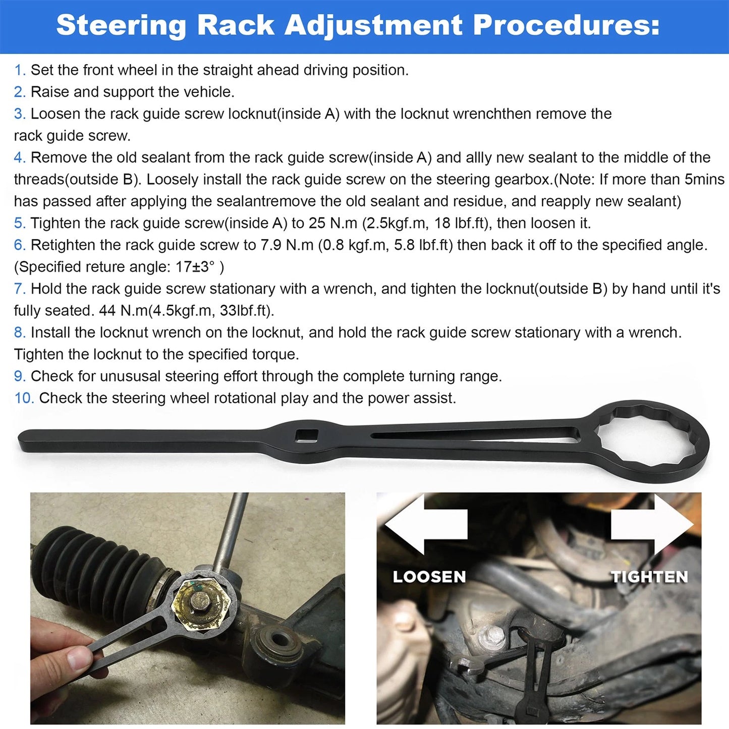 07AAA-TL2A100 Steering Rack Screw Wrench For Honda Civic EG Type-R