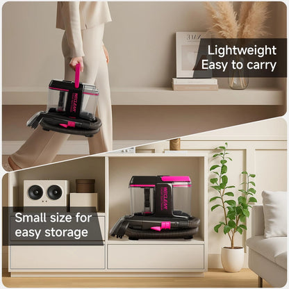 WECLEAN C5 Portable Carpet Cleaner Upholstery Deep Standard, Black pink