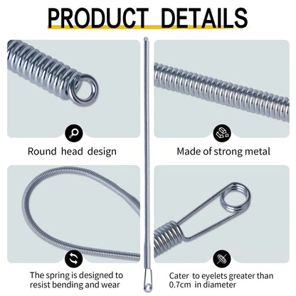 XMLINPER 3PCS Spring Drawstring Threader Tool-Rope Metallic color