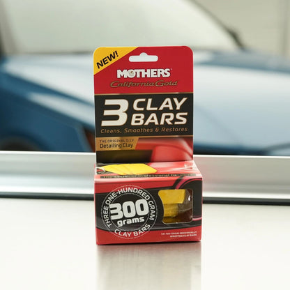 Mothers California Gold 3 Clay Bars, 3 100-gram — Removes Overspray, Brake...