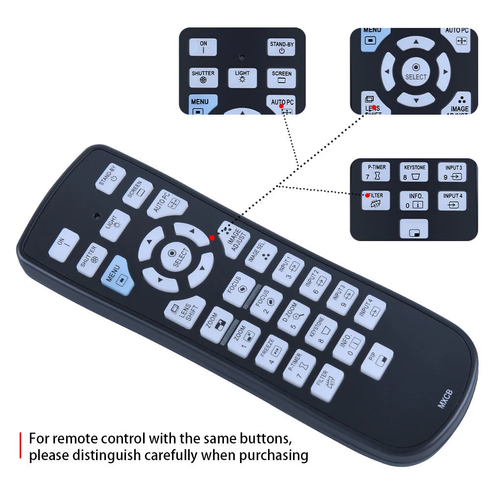 MXCB Remote Control For Sanyo Projector PLC-XM150 PLC-XP100 PLC-XM1500C