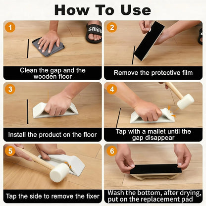 Floor Gap Fixer Tool, Violetfox Heavy-Duty Plank Grabber Laminate  Version