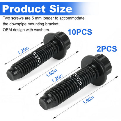 12PC Bolt Set For 2001-2016 GM Duramax LB7 LLY LBZ LMM and LML 6.6L V8 Diesel