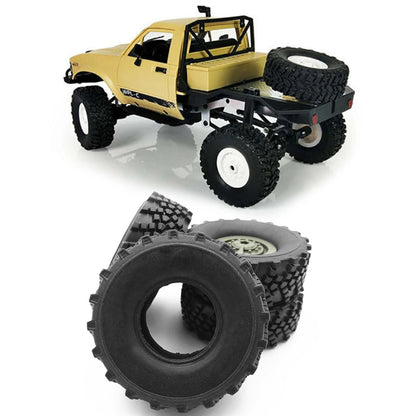 4Pack 1/16 RC Car Rubber Tires Tyres for WPL B-14 B16 B36 B24 Military Truck D