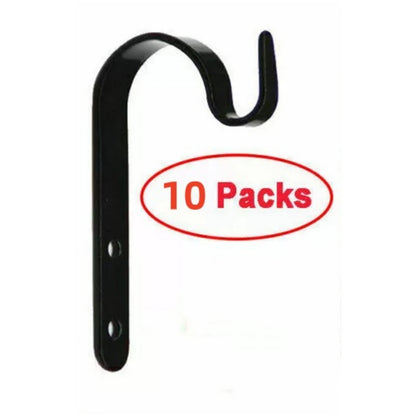10X Metal Hanging Basket Brackets Garden Plant Hanger Hook Wall Garden Decor