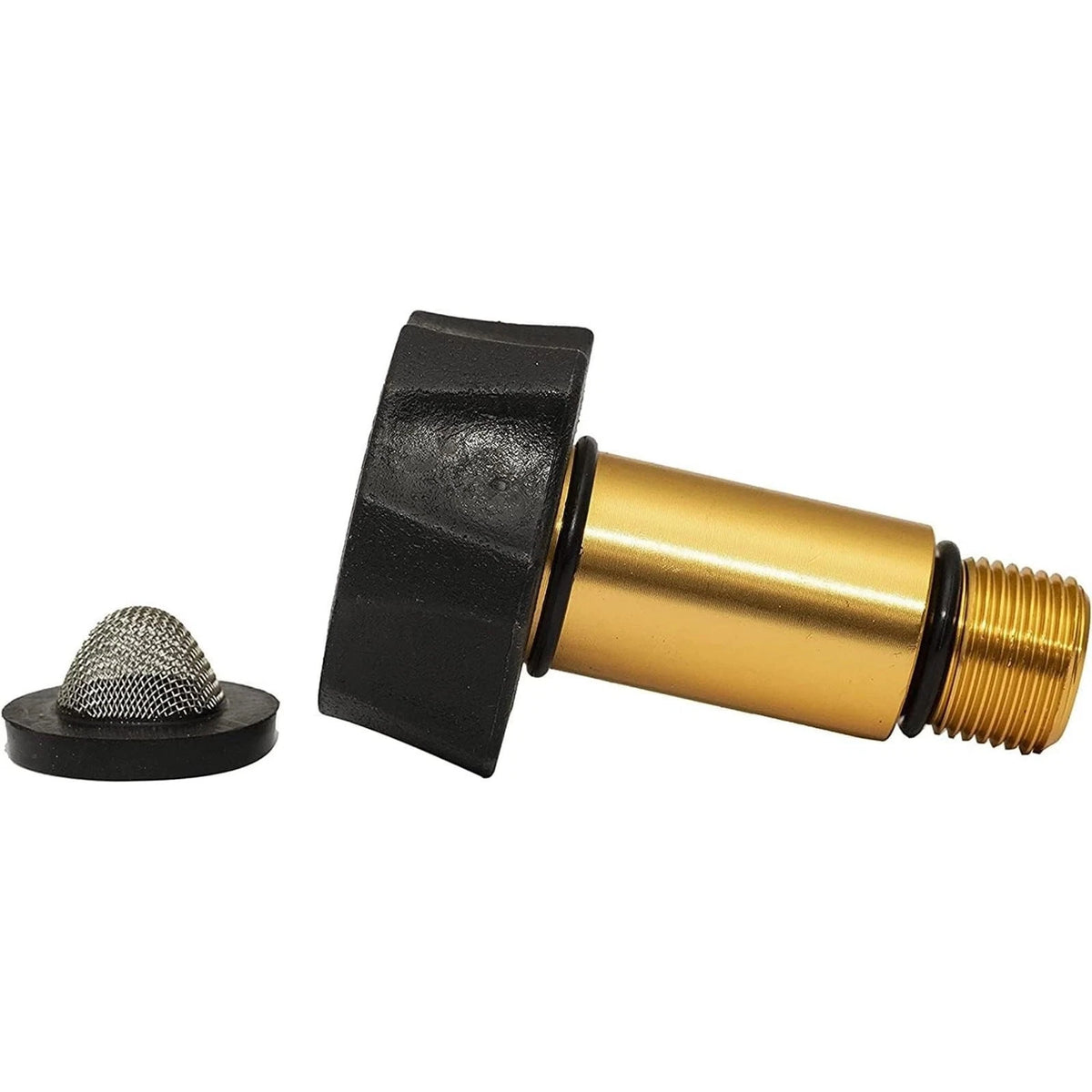 1 Pcs 7110166 Pressure Washer Pump Parts Water Inlet 3/8" and "3/4, Gold