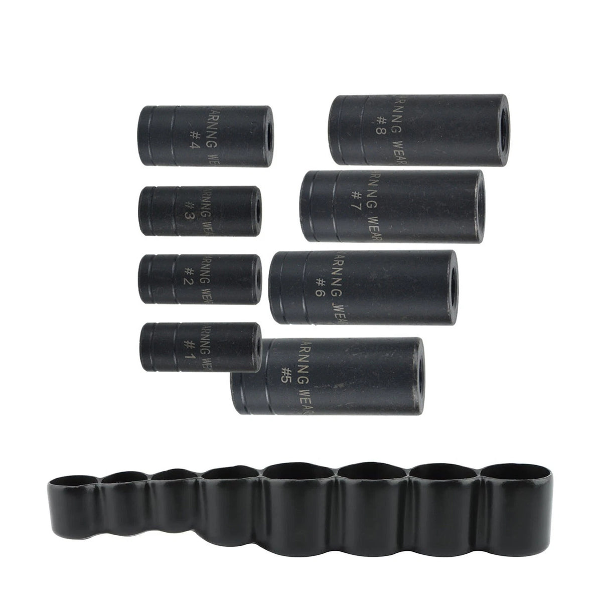 Black Coated Tap Socket Set 70500 8PCS for 1/4 Inch and 3/8 Inch Drive Sizes