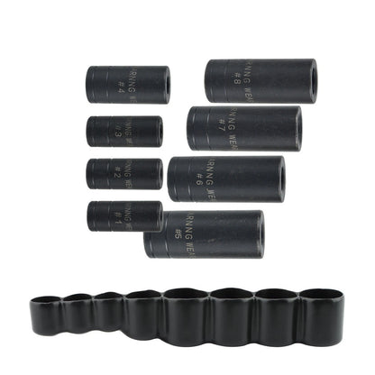 Black Coated Tap Socket Set 70500 8PCS for 1/4 Inch and 3/8 Inch Drive Sizes
