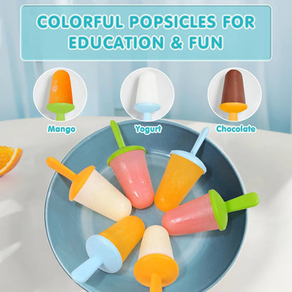 Silicone Popsicle Molds for Toddlers, 6-Cavity Mini 6 Cavities, Red