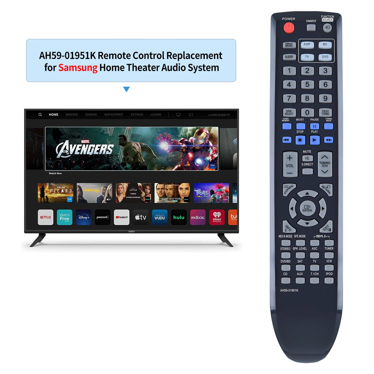AH59-01951K Remote Control For Samsung AV Receiver System HT-AS730 HT-AS730S
