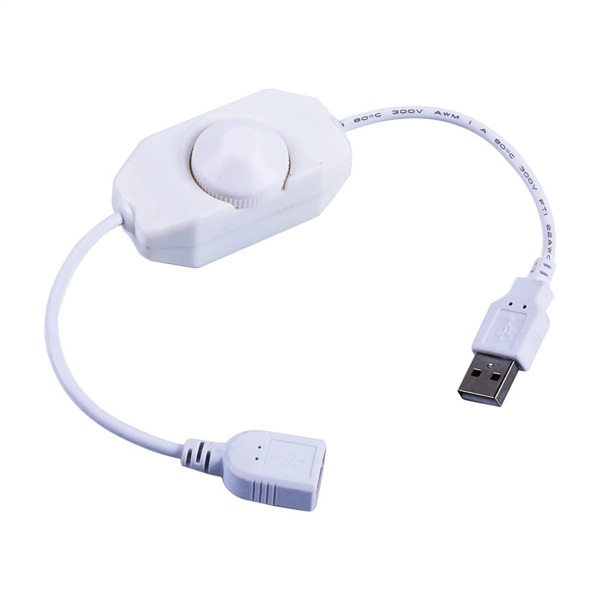 White 5V LED Knob Dimmer Rotary Brightness Controller For LED Strips Lights r