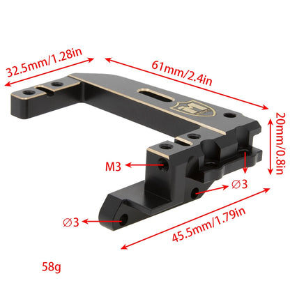 MEUS RACING Brass Servo Mount for Vanquish H10 Optic Sparco Black, Gold