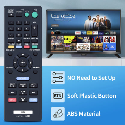 RMT-B118A Remote Control For Sony DVD Player BDP-BX18 BDP-S185
