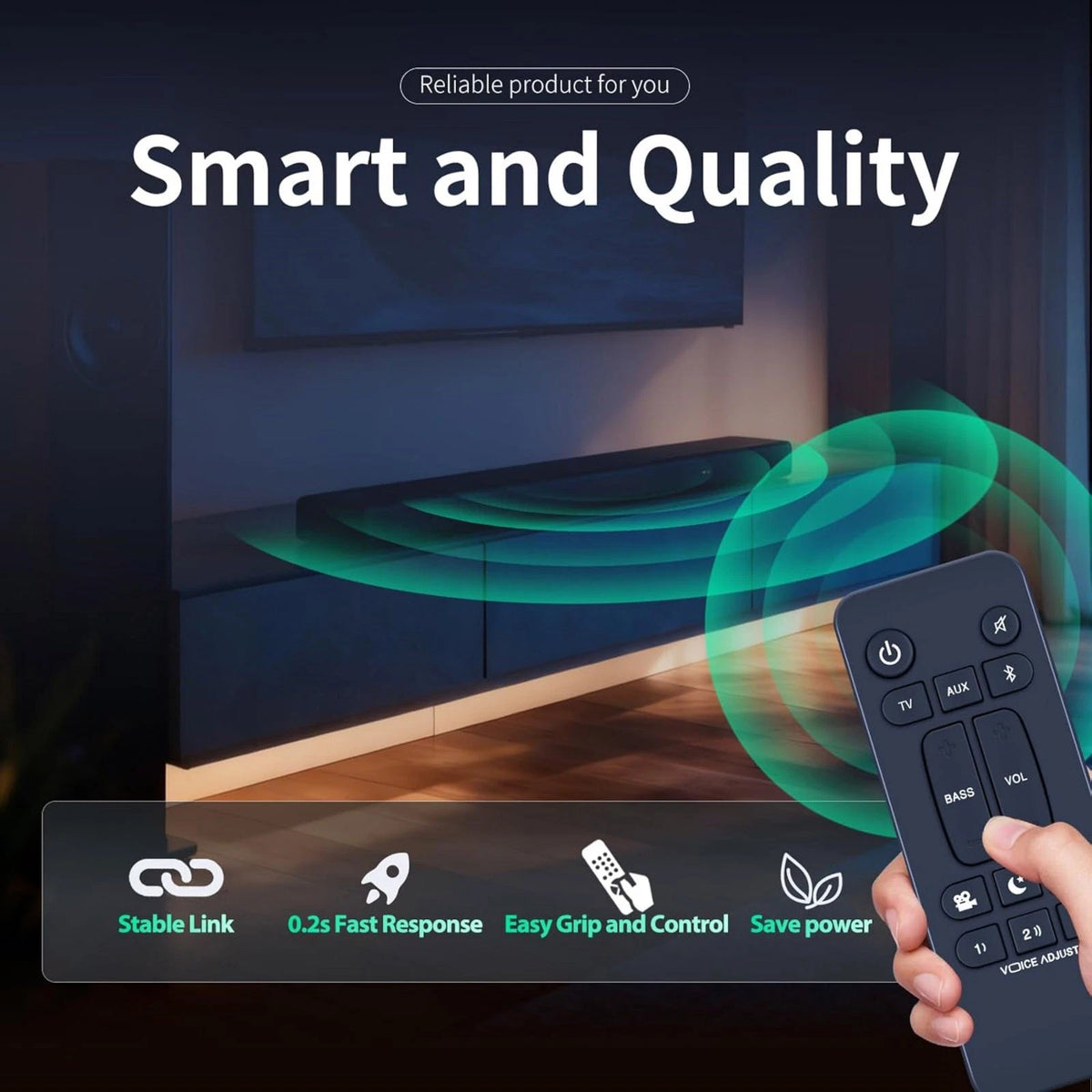 Soundbar Remote Control For Polk Audio Signa S4 S3 S2 S1 Ultra-Slim Speaker