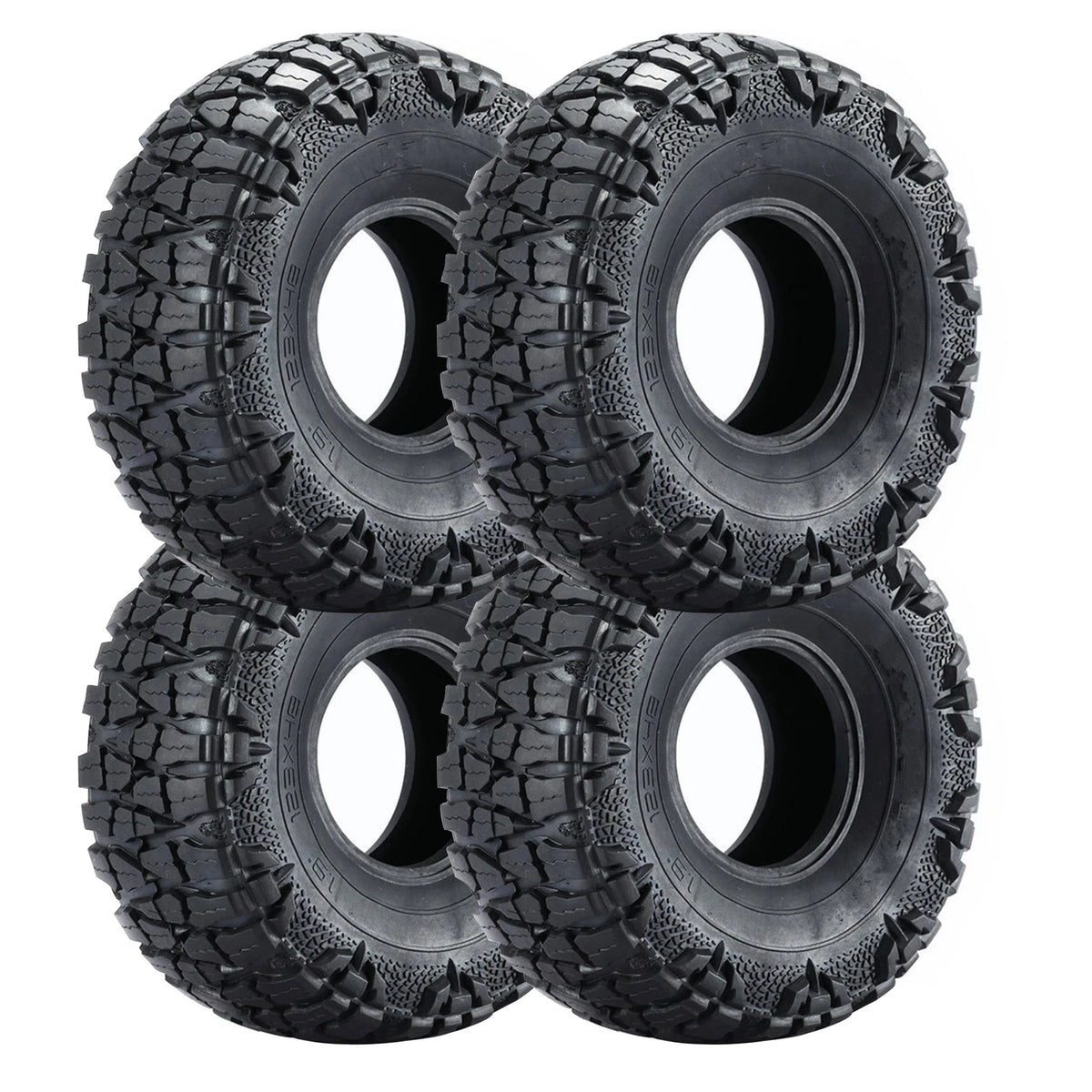 4Pack 1/10 RC Car 1.9" Rubber Wheel Tyres Tires Cover For 1.9in RC Wheel Rim D