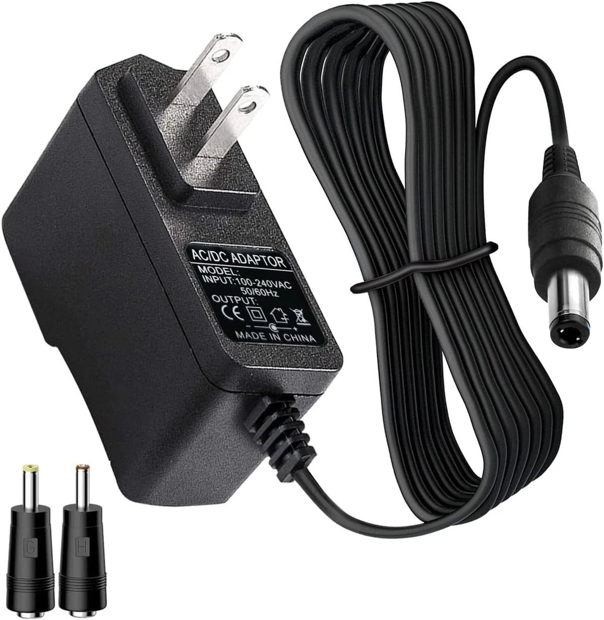 12.6V AC/DC Massage Gun Charger Adapter Compatible with Cholas KZD02, Black