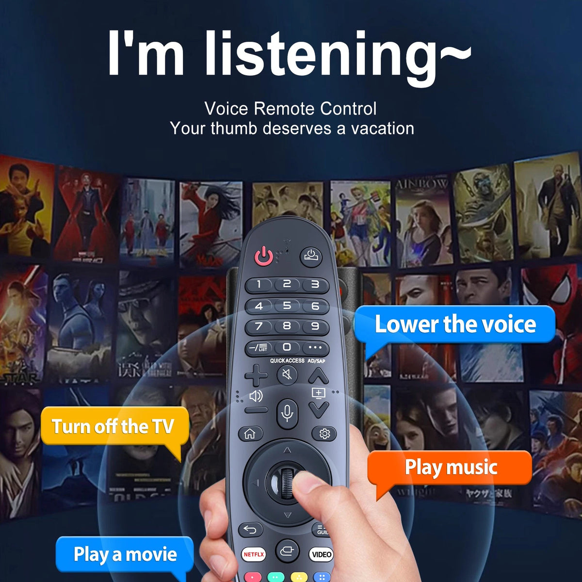 For LG MR20GA AKB75855501 Voice Magic Remote Control for OLED NanoCell TVs