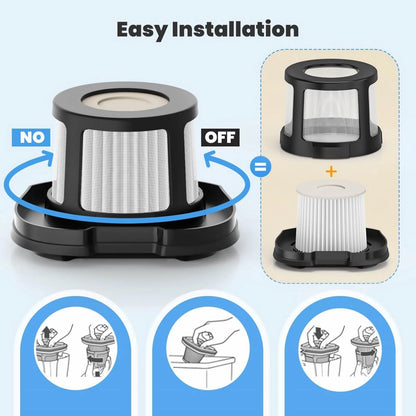 2 Pack Cleanable Filter For Bissell Pet Hair Eraser Handheld Vacuum 2389 2390