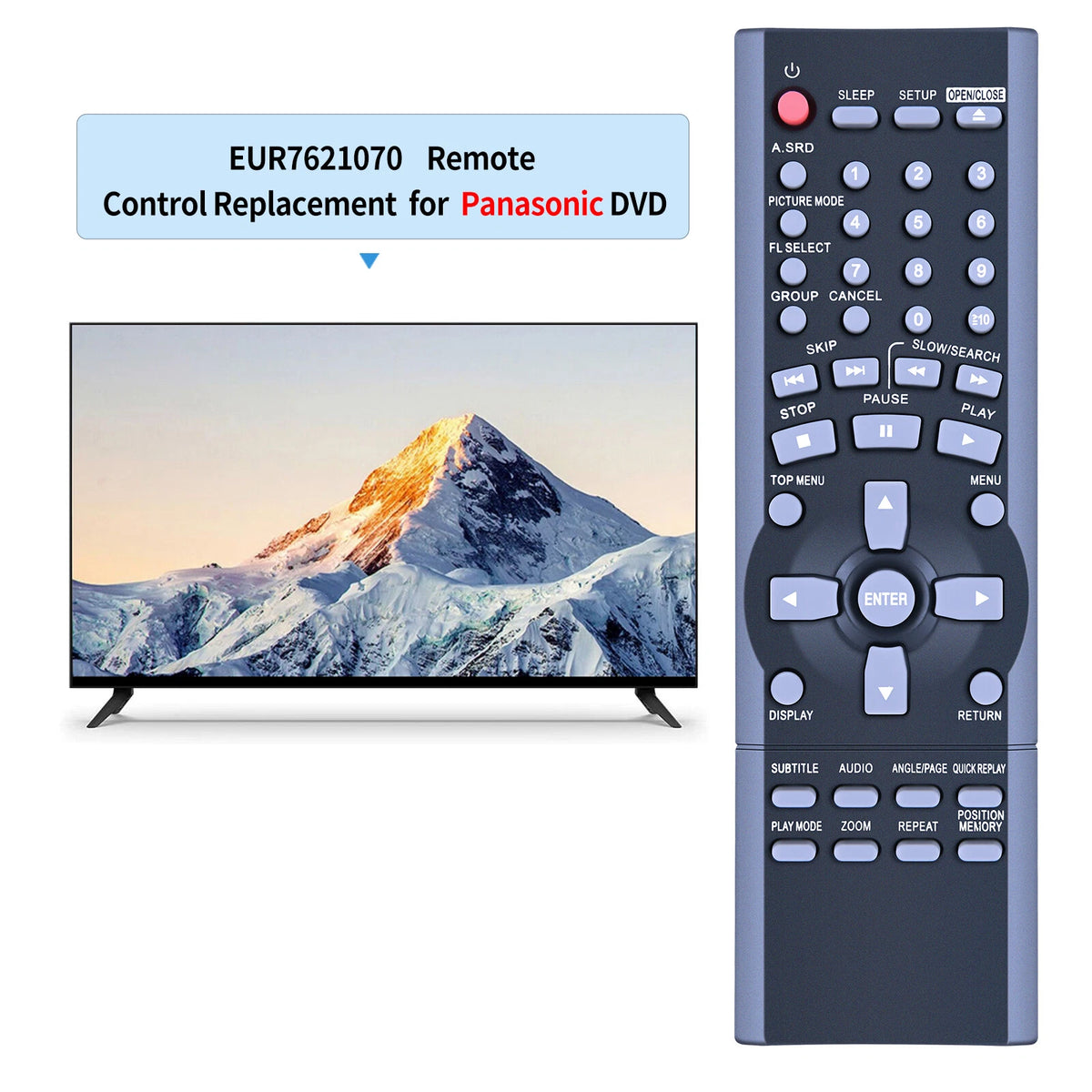 EUR7621070 Remote Control For Panasonic DVD Player DVDS23 DVDS23P DVDS25 DVDS25P