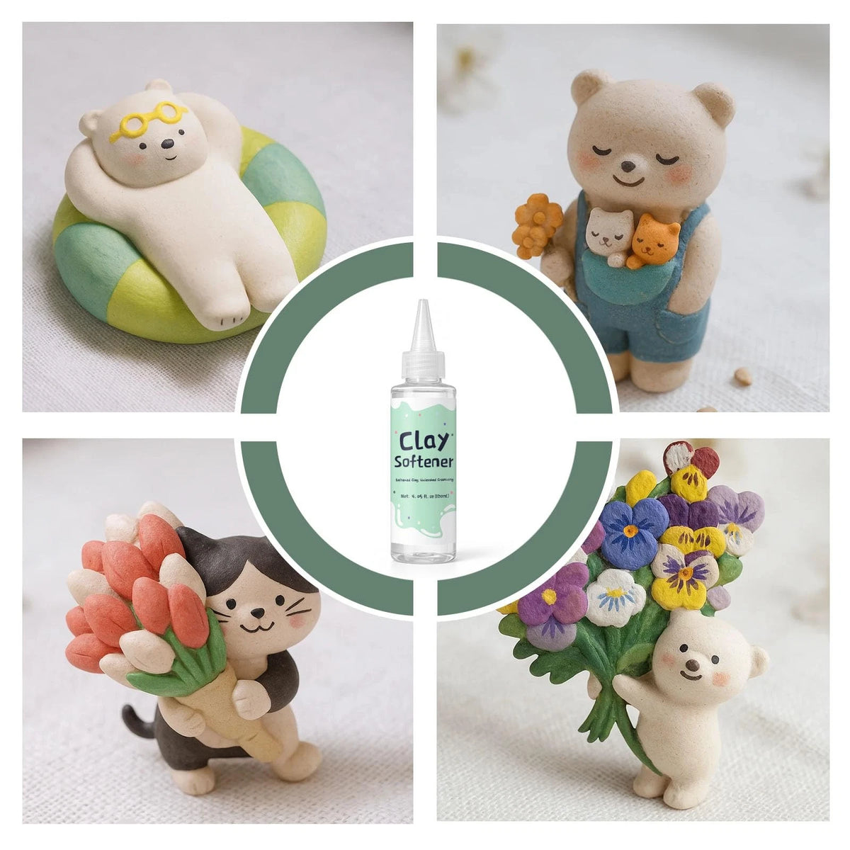 1DFAUL 120ml Polymer Clay Softener, Restore Flexibility, transparent
