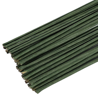 60 Pack Floral Stems Wire for Paper Flower 2 Gauge 2 Green, Green
