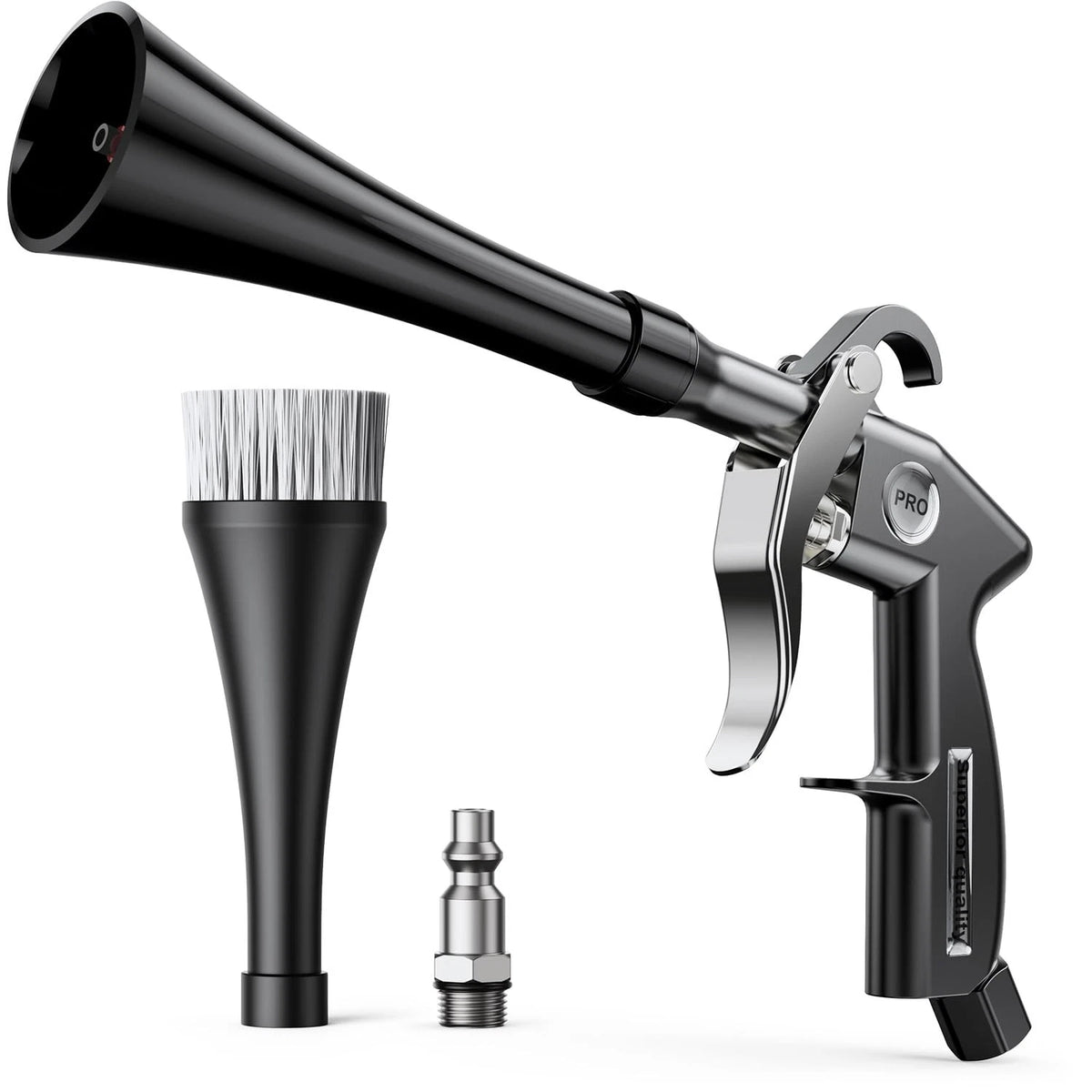 Tornado Car Cleaning Gun, High Pressure Air Blower Gun for Detailing Black