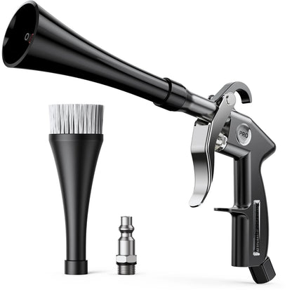 Tornado Car Cleaning Gun, High Pressure Air Blower Gun for Detailing Black
