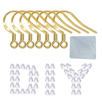 Earring Hooks - 120 PCS/60 Pairs Gold plated copper Regular 18K 2