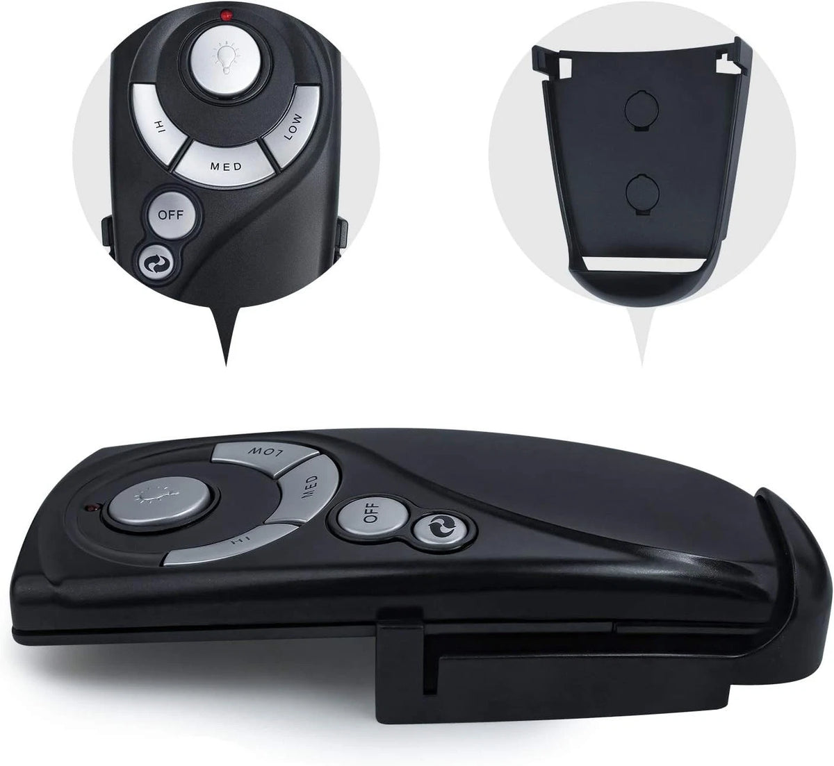 UC7083T Ceiling Fan Remote Control Replacement of Hampton Bay with Black