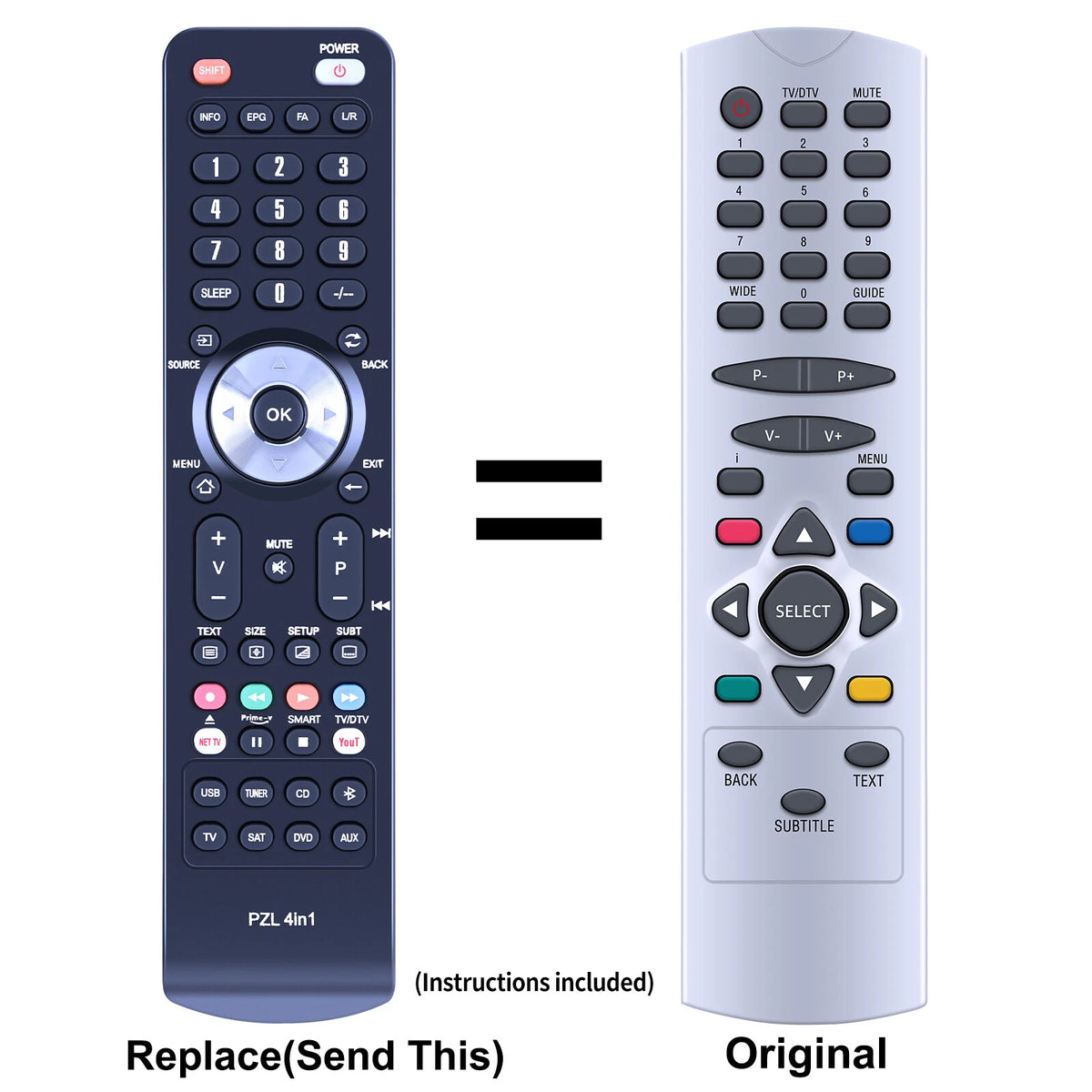 RC-2545 Replacement Remote Control For Acoustic Solutions/dura GDB2