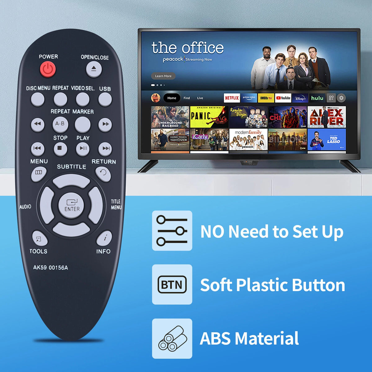 AK59-00156A Remote Control For Samsung DVD Player DVD-E360 DVD-E370 DVDE360