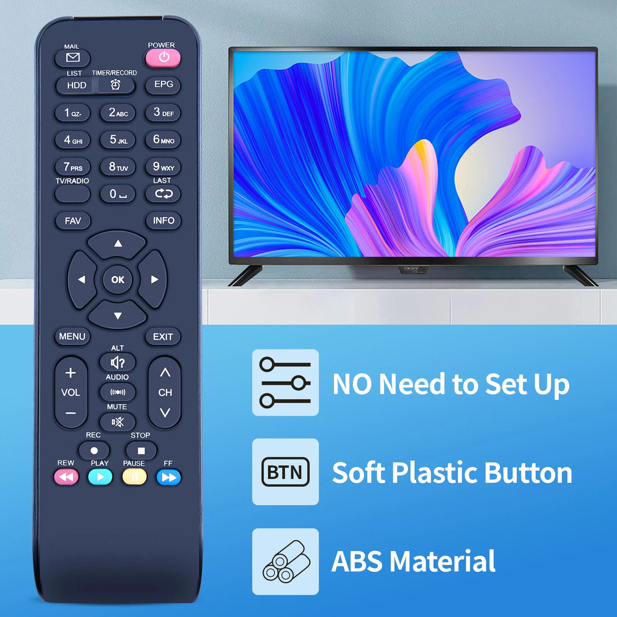 Replacement Remote Control For Sun Direct HD Setup Box