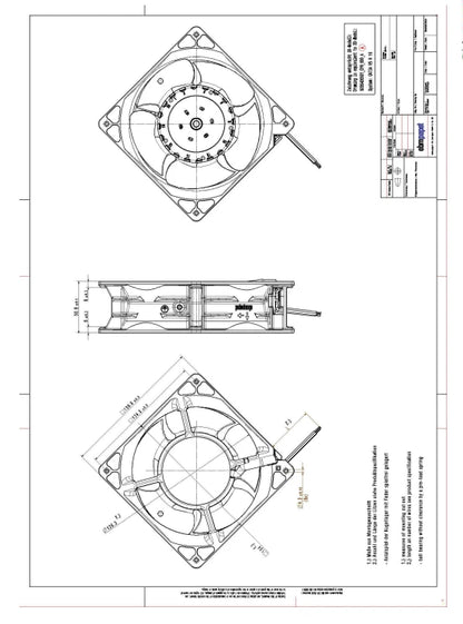 Ebmpapst 5314/2TDHHP Axial Fan DC 24V 140*140*50mm 2.75A 67W Cooling Fan 4-Wire