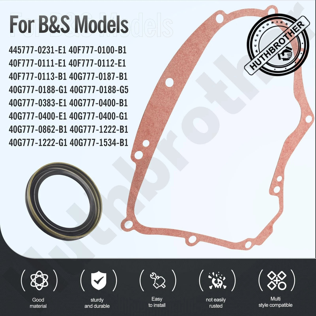 2 Pcs 594195 Crankcase Gasket & 795387 Oil Seal Accessories Compatible with...