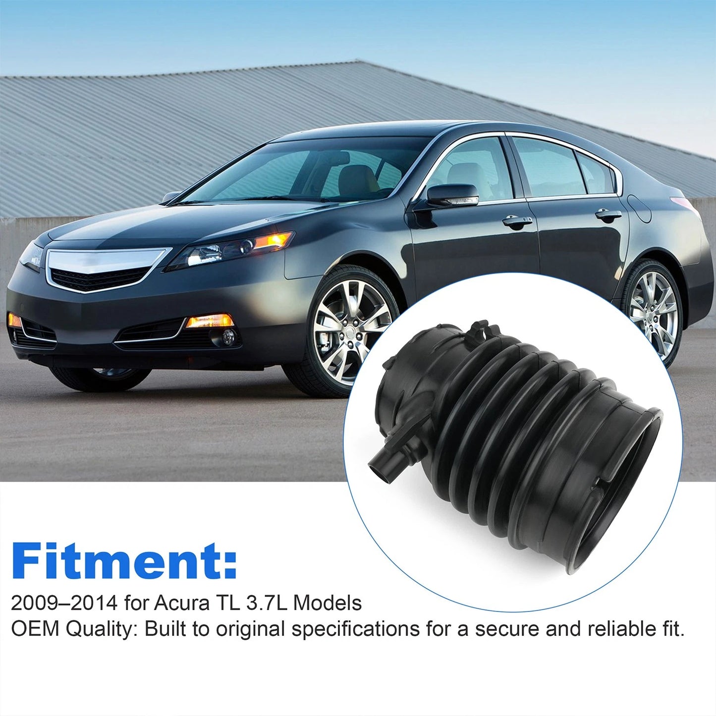 Air Intake Hose Duct Tube Boot Pipe 17228-RK2-A00 For 2009-2014 Acura TL 3.7 L