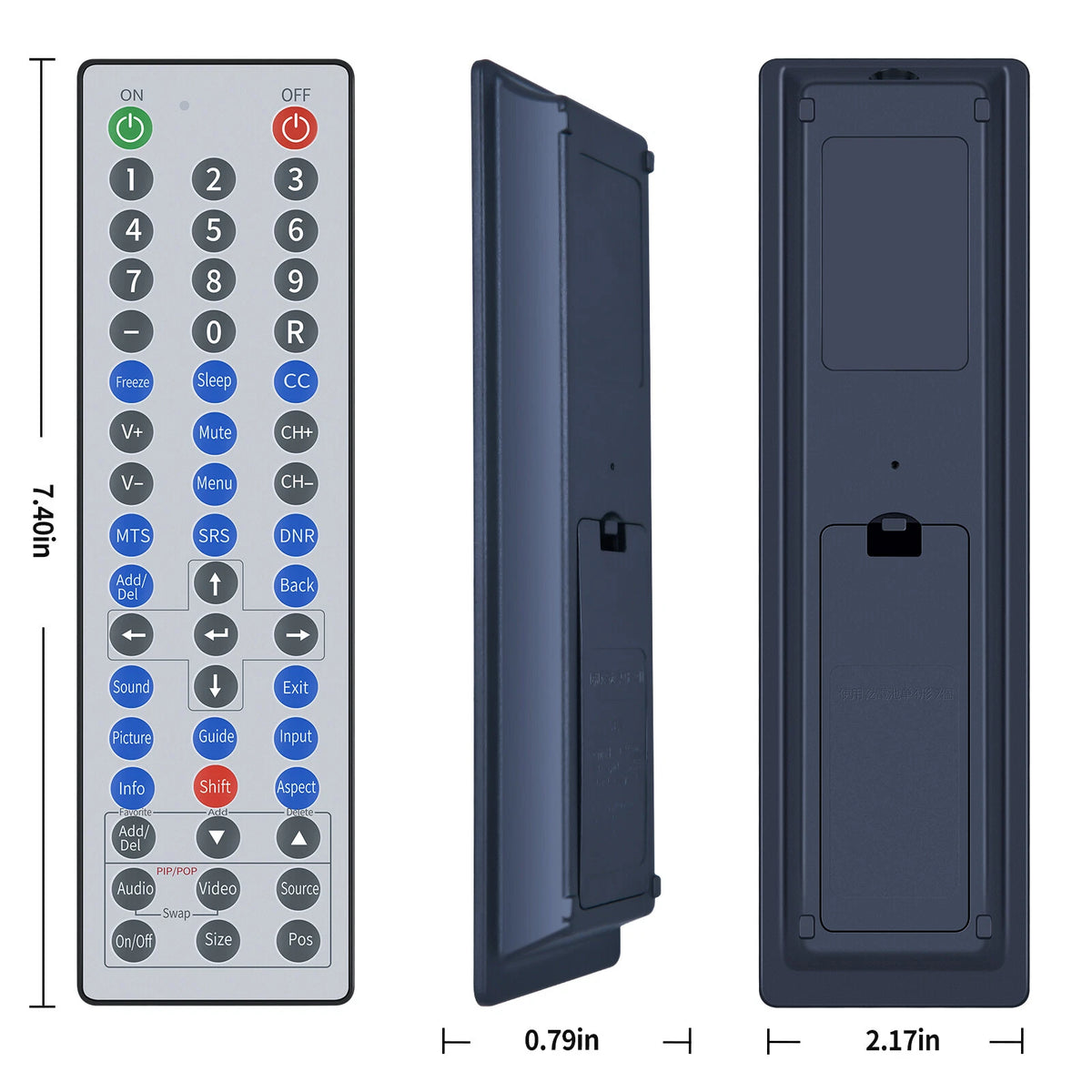 WR-01 Waterproof Remote Control For All SunBrite Outdoor Smart TV SB-V-43-4K-BL