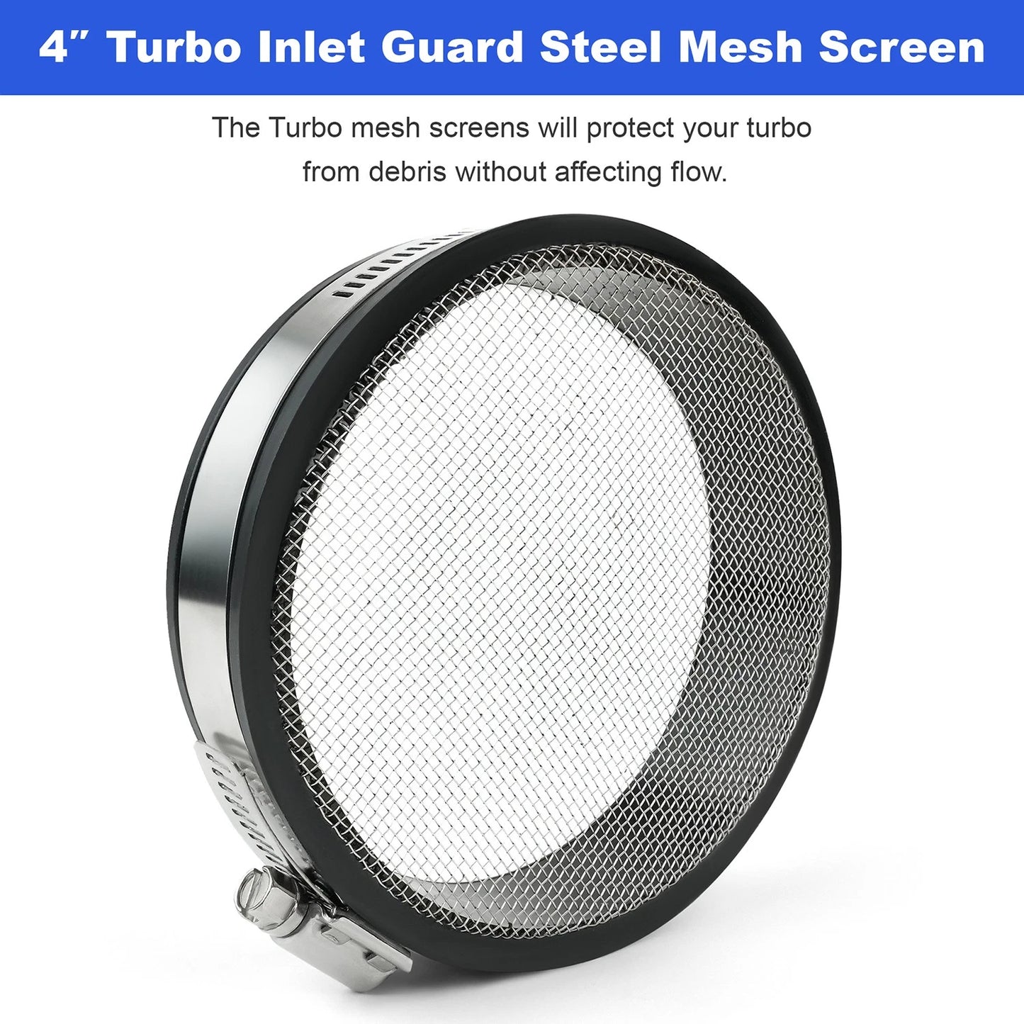 Turbo Inlet Grill Protector Guard Turbocharge Screen Mesh Air Inlet Filter 4"