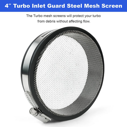 Turbo Inlet Grill Protector Guard Turbocharge Screen Mesh Air Inlet Filter 4"