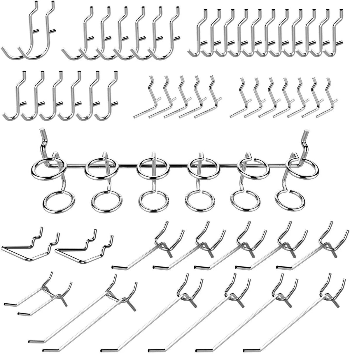 WEN Workbench Pegboard Accessory Kit, 50-Piece Silver