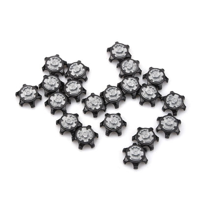 20Pcs Durable Plastic Golf Shoe Spikes Cleat Fast Twist Black Plastic