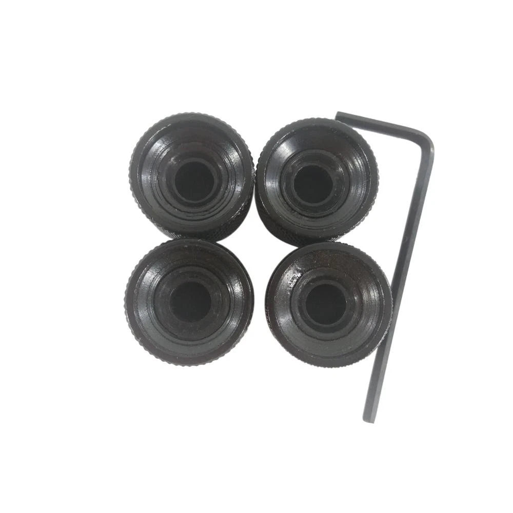 4Pcs Black Metal Dome Tone Volume Control Knob For Electric Guitar Bass Parts E