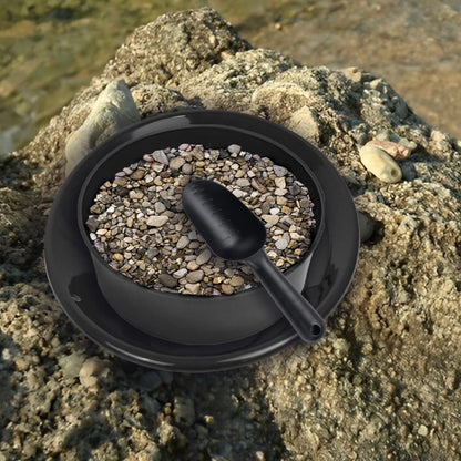 18pcs Mini Sluice Box Gold Panning Kit, Portable Aluminum Alloy Mining Black