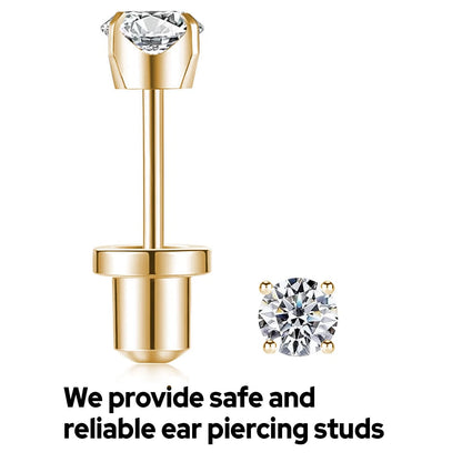 SugarTang Ear Piercing Kit Gold, Disposable Gun Pack of 4, Gold