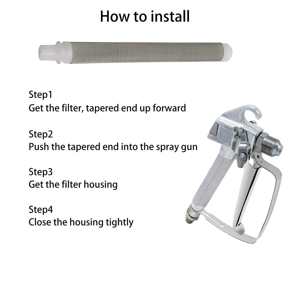 YESHINDA 0089958 0154842 Airless Spray Gun Filter 50 Mesh Compatible White