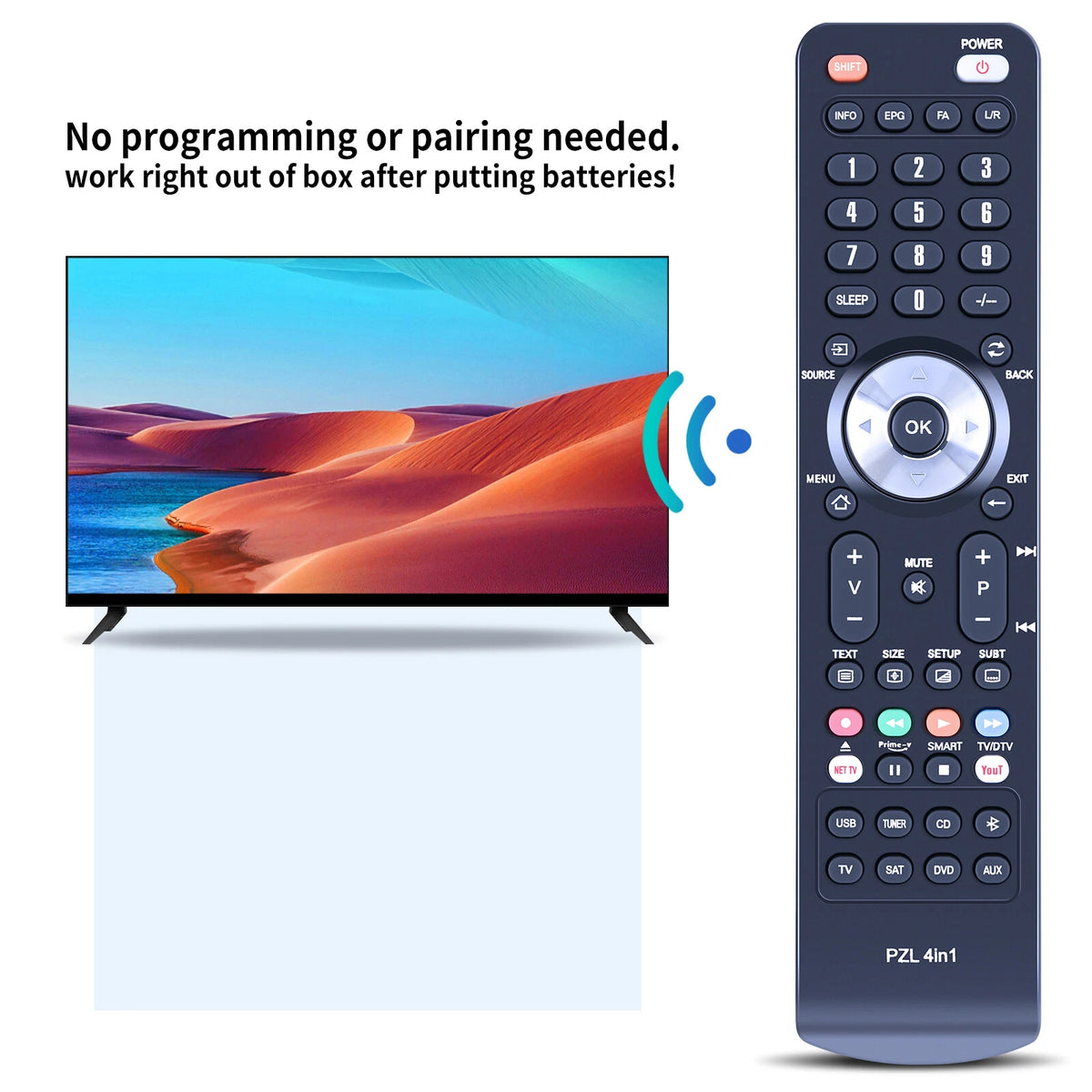 CU-VSX093 Replacement Remote Control For Pioneer VSX455, HTP300, HTP301