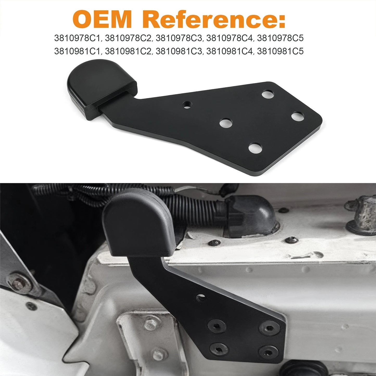 HLK2733R Poly Hood Guide RH For International 3810979C1 3810982C1 3810982C5
